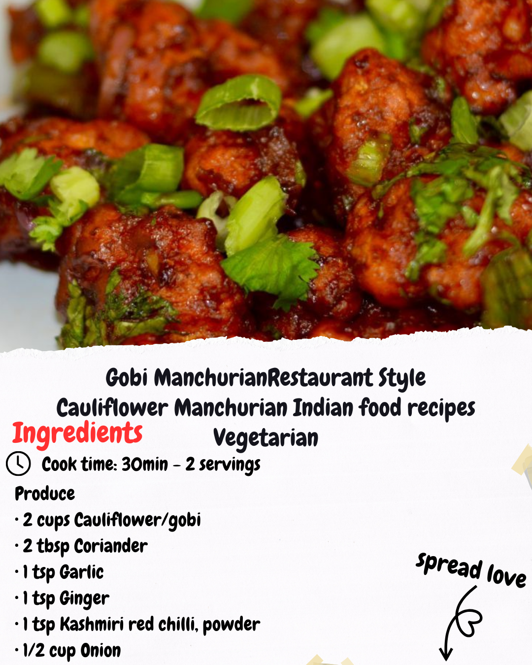 Gobi ManchurianRestaurant Style Cauliflower Manchurian Indian food recipes Vegetarian