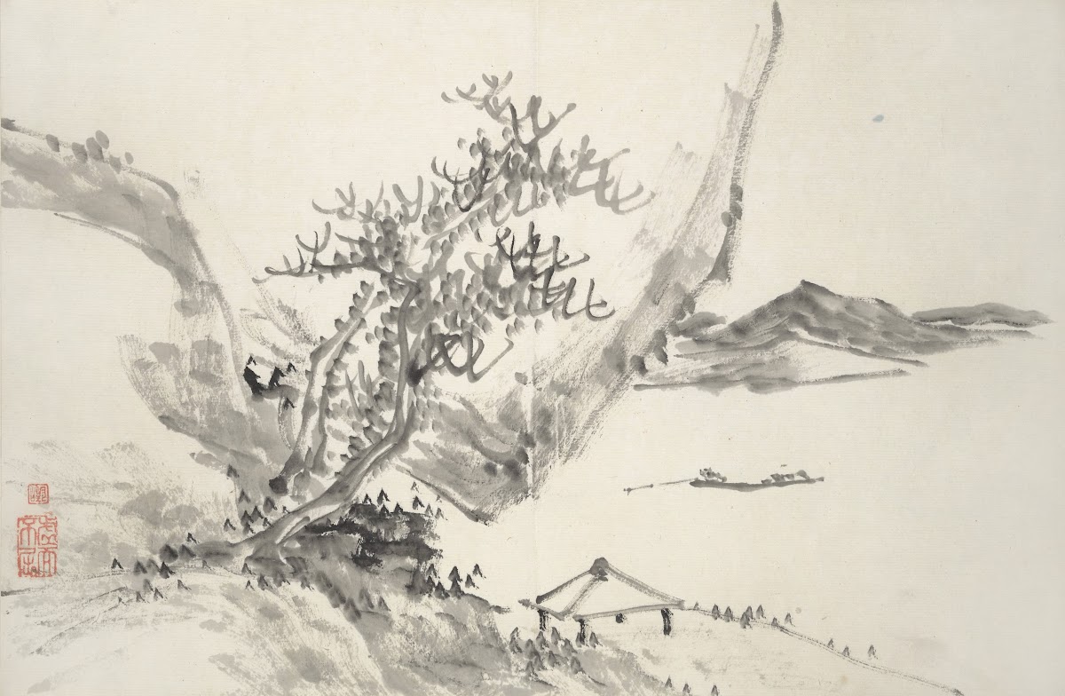 Album of Fifteen Ink Paintings Pl11 1850