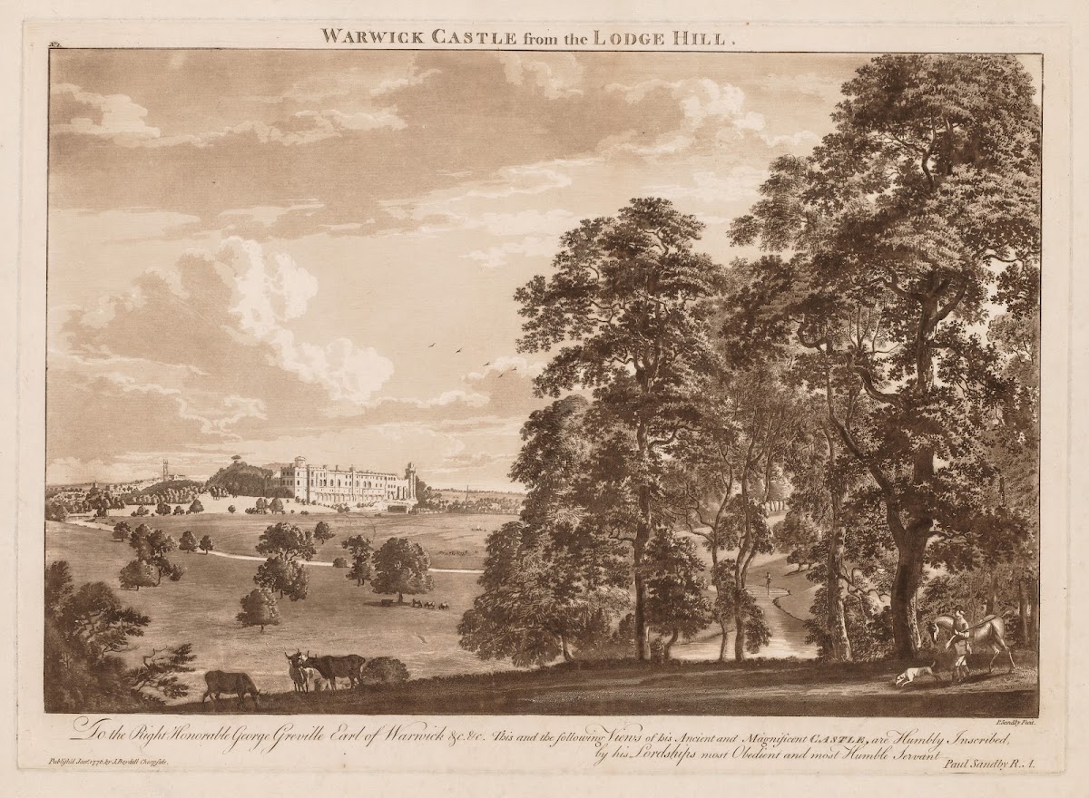 Warwick Castle from the Lodge Hill 1776