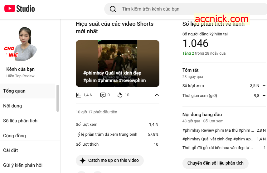 Bán kênh YouTube hơn 1.000 sub giá rẻ, uy tín! Kênh YouTube...