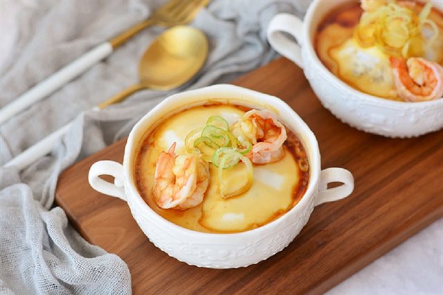 Trứng Đúc Nấm Hương Và Thịt Băm