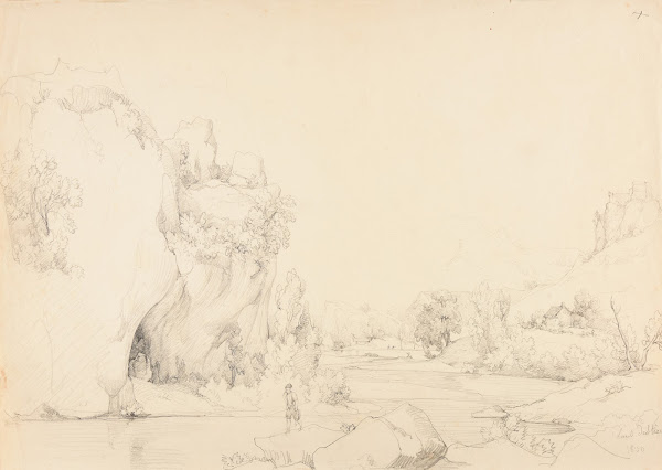 Rivière avec rochers et pêcheurs