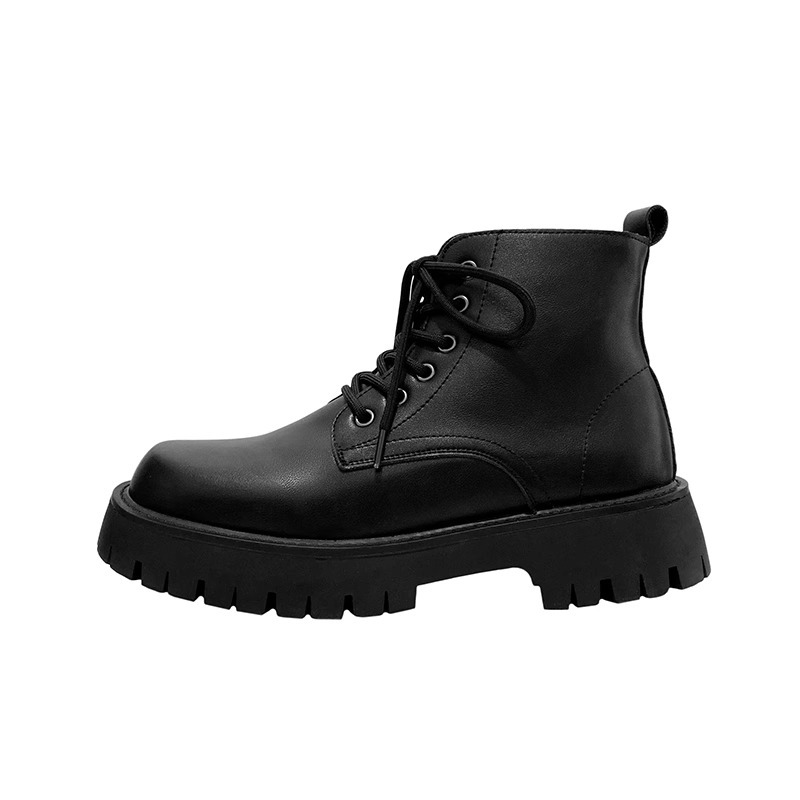 Men's ankle boots with a side zipper, High-Top