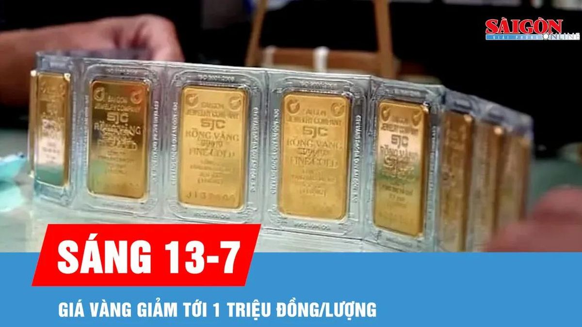 Sáng 13-7, giá vàng giảm tới 1 triệu đồng/lượng - Báo Sài Gòn Giải Phóng