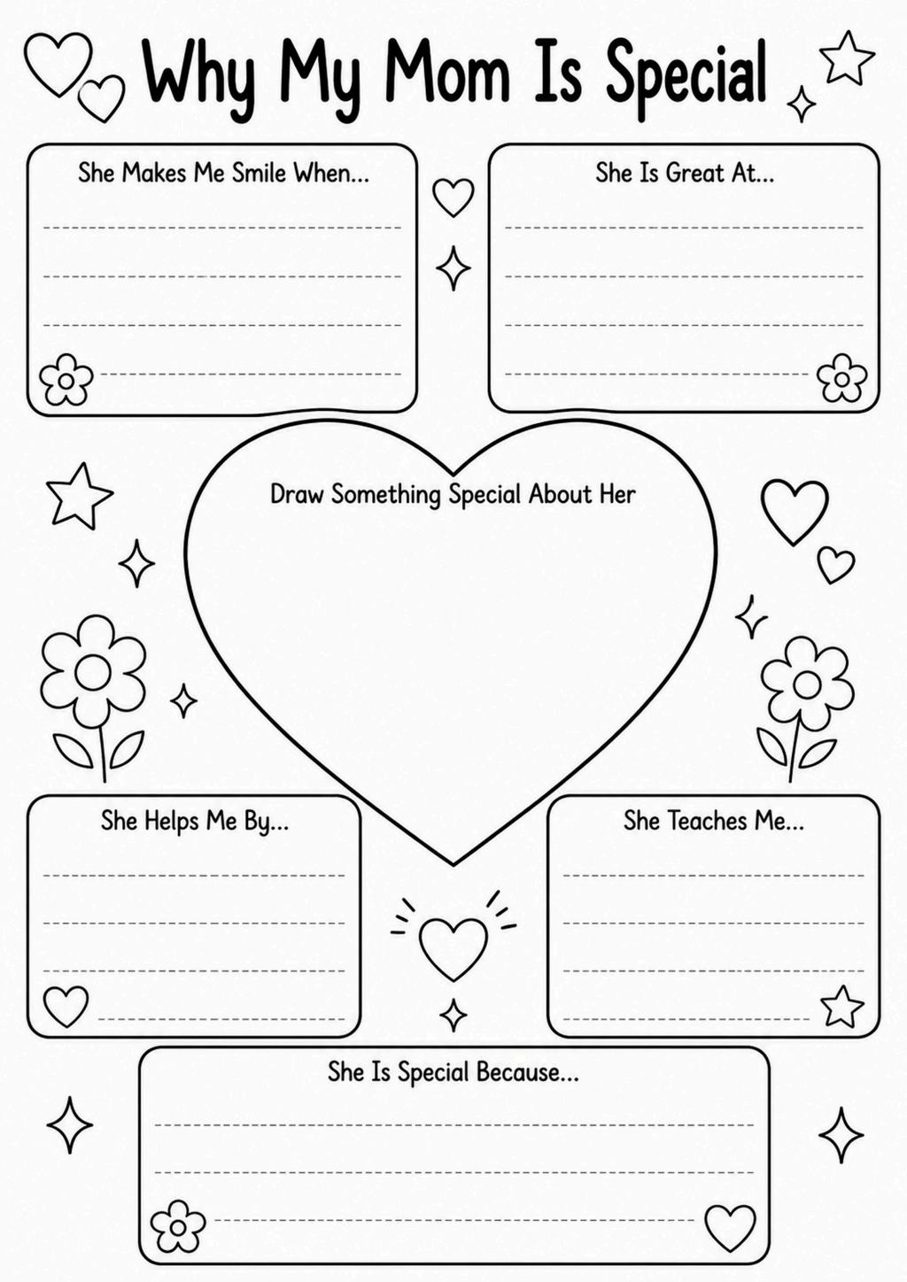Why My Mom Is Special Worksheet