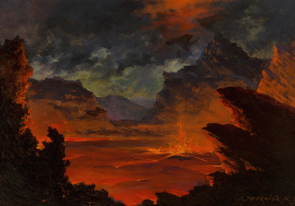 Kilauea at Night 1887