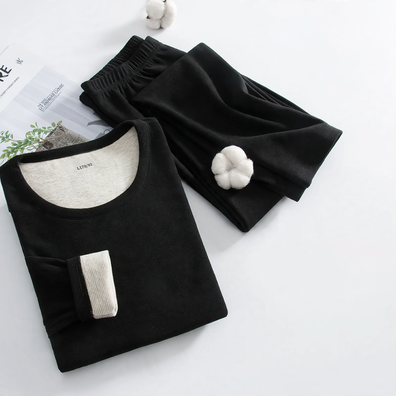 Thermal underwear set with wool content