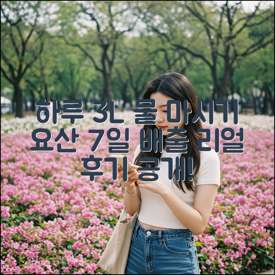 하루 3리터 물, 요산 배출 7일 리얼 후기