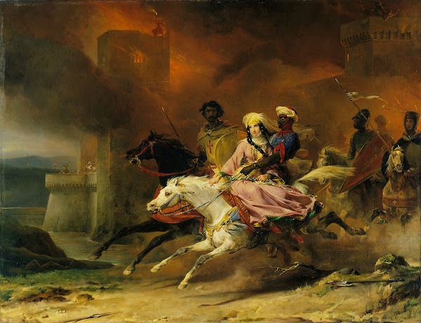 Rebecca and Brian de Bois Guilbert 1828