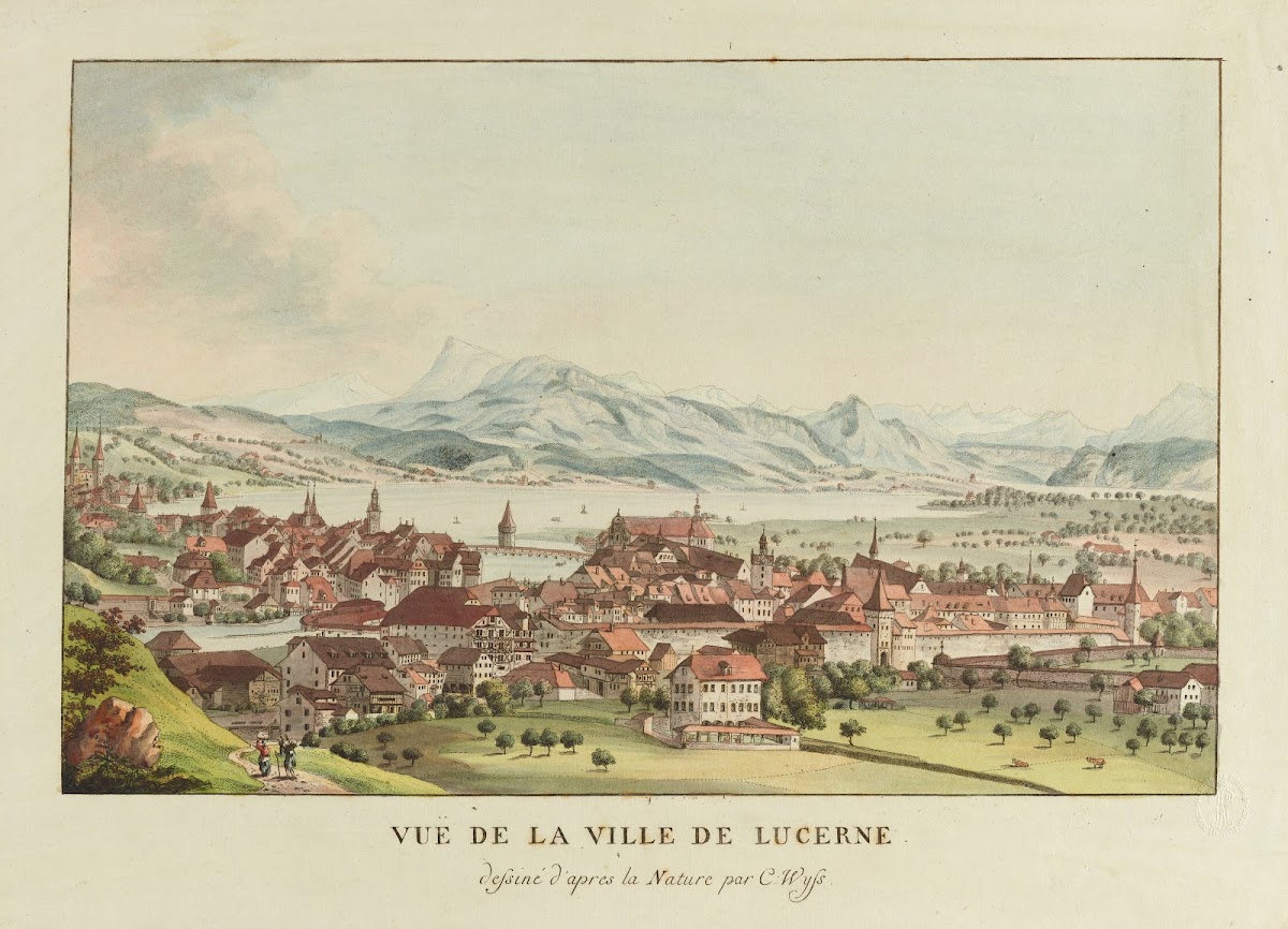 Vue de la Ville de Lucerne 1915 1945