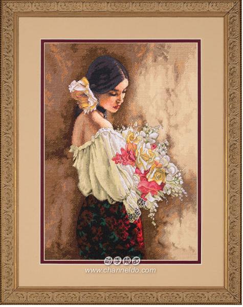 DIM35274 Woman With Bouquet
