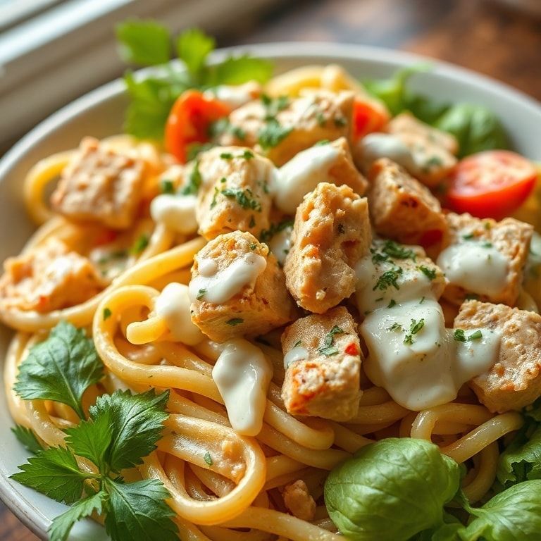 Easy Tuna Pasta Salad with Cottage Cheese Dressing – Quick & Homemade Lunch