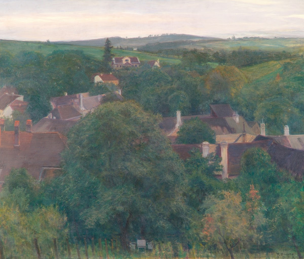 Abenddämmerung in Ober Sievering 1930