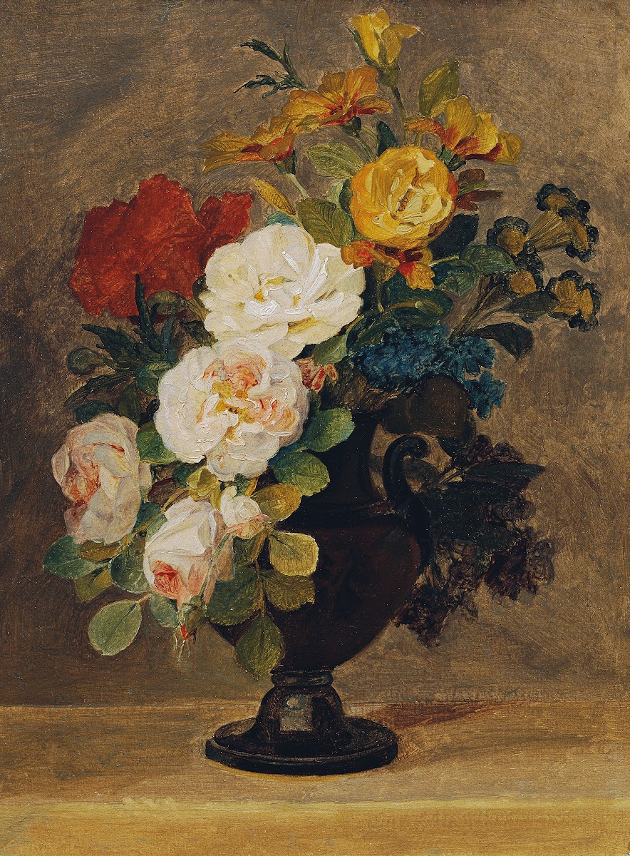Blumenstrauß in antiker Vase