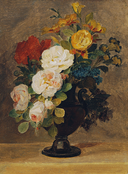 Blumenstrauß in antiker Vase