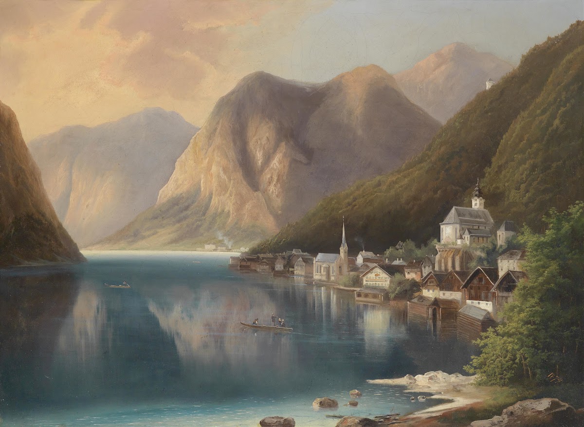 Blick auf Hallstatt 1874