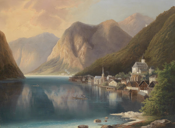 Blick auf Hallstatt 1874