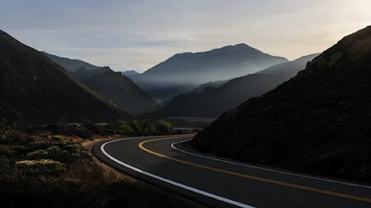 Nature, Landscape, Mountains, Road, Mist 4K Wallpaper Background