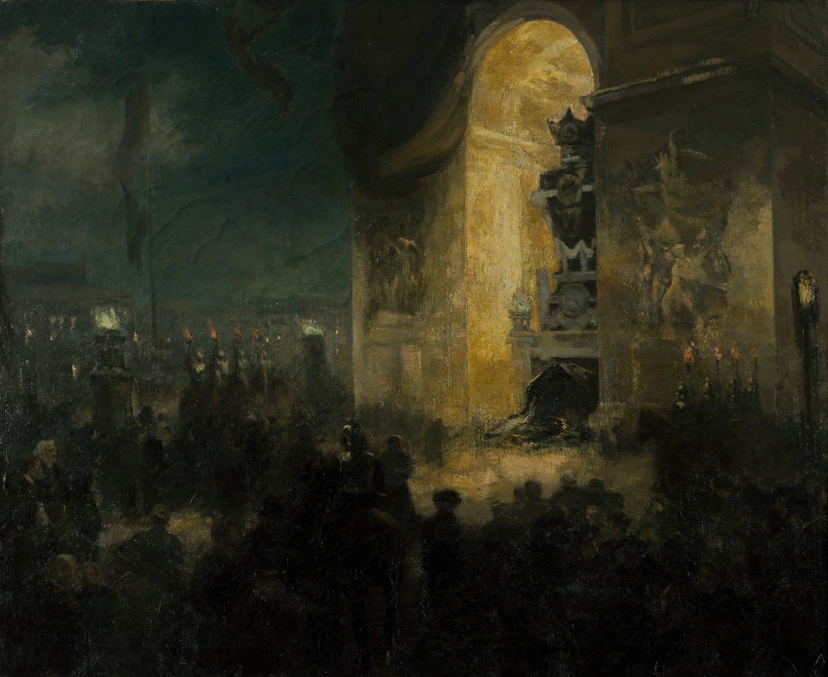 La veillée sous lArc de triomphe 1903
