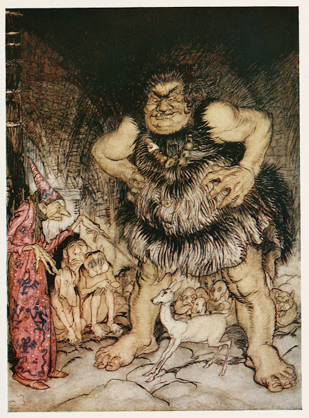 The giant Galligantua and the wicked old magician transform the dukes daughter i