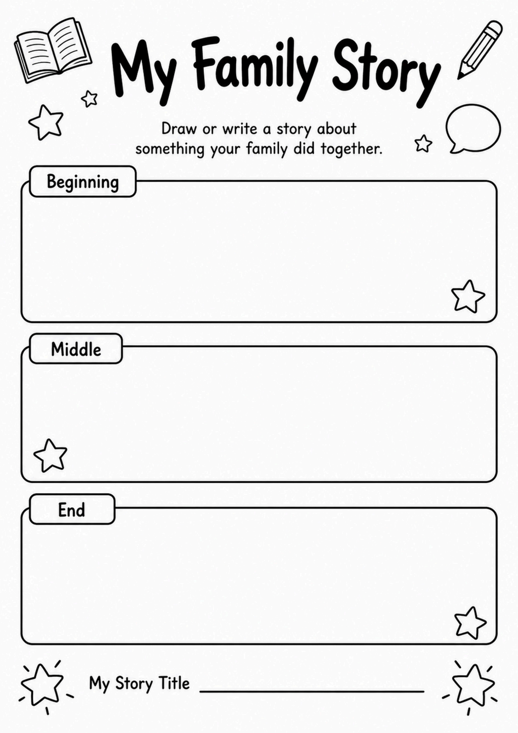 My Family Story Worksheet
