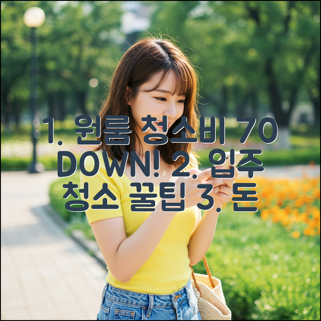 원룸 입주 청소비 70% 절약! 꿀팁 대공개