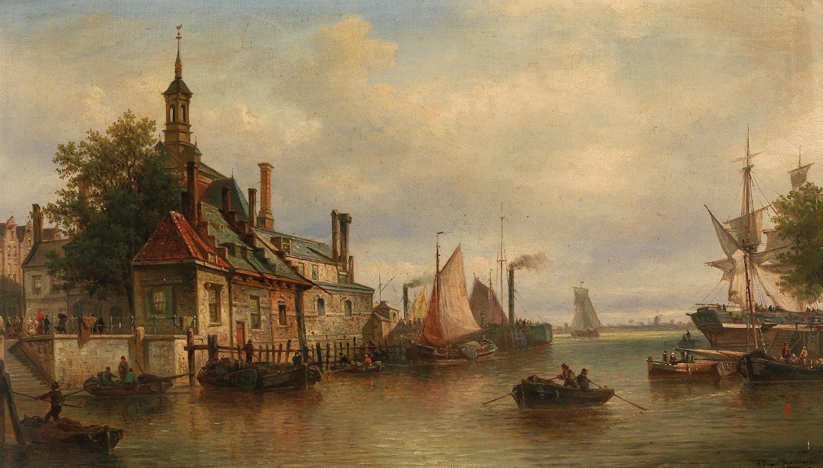 The Old Hanse Gate on the Maas in Rotterdam 1886
