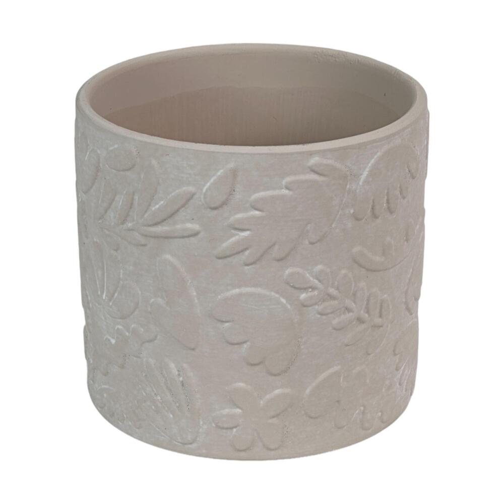 Maceta decorativa de terracota Concepts™ Mali de 12.5 cm color arena