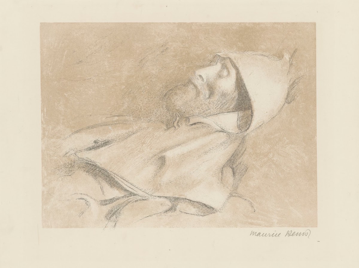 Gabriel Thomas sur son lit de mort 1932