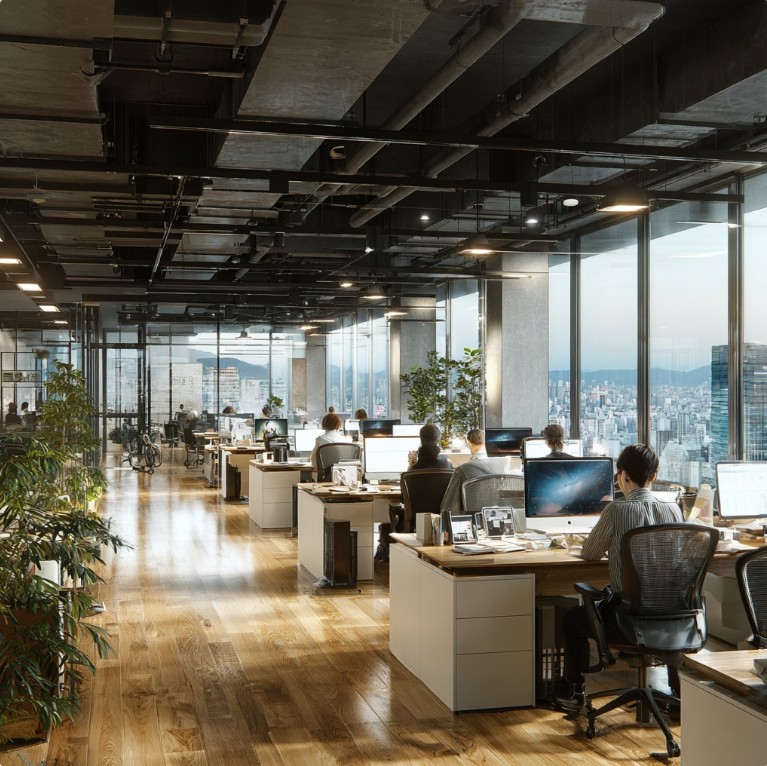 한국 직장인 사무실 풍경