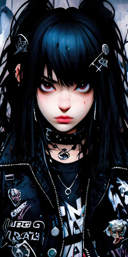 Anime Girl Jacket 4K Phone Wallpaper