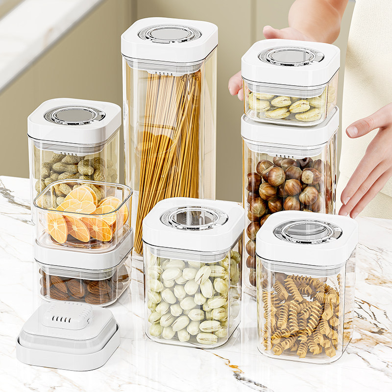 Plastic storage container with pressure seal