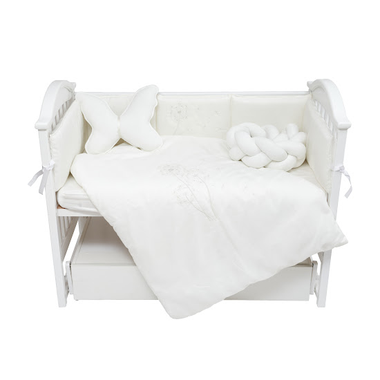 Bedding set 8 el Babycentre & Twins Dandelion ecru