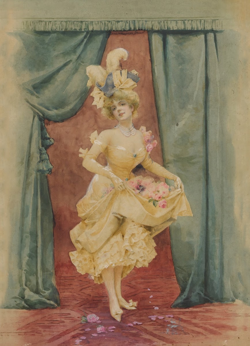 Woman with roses 19th Century