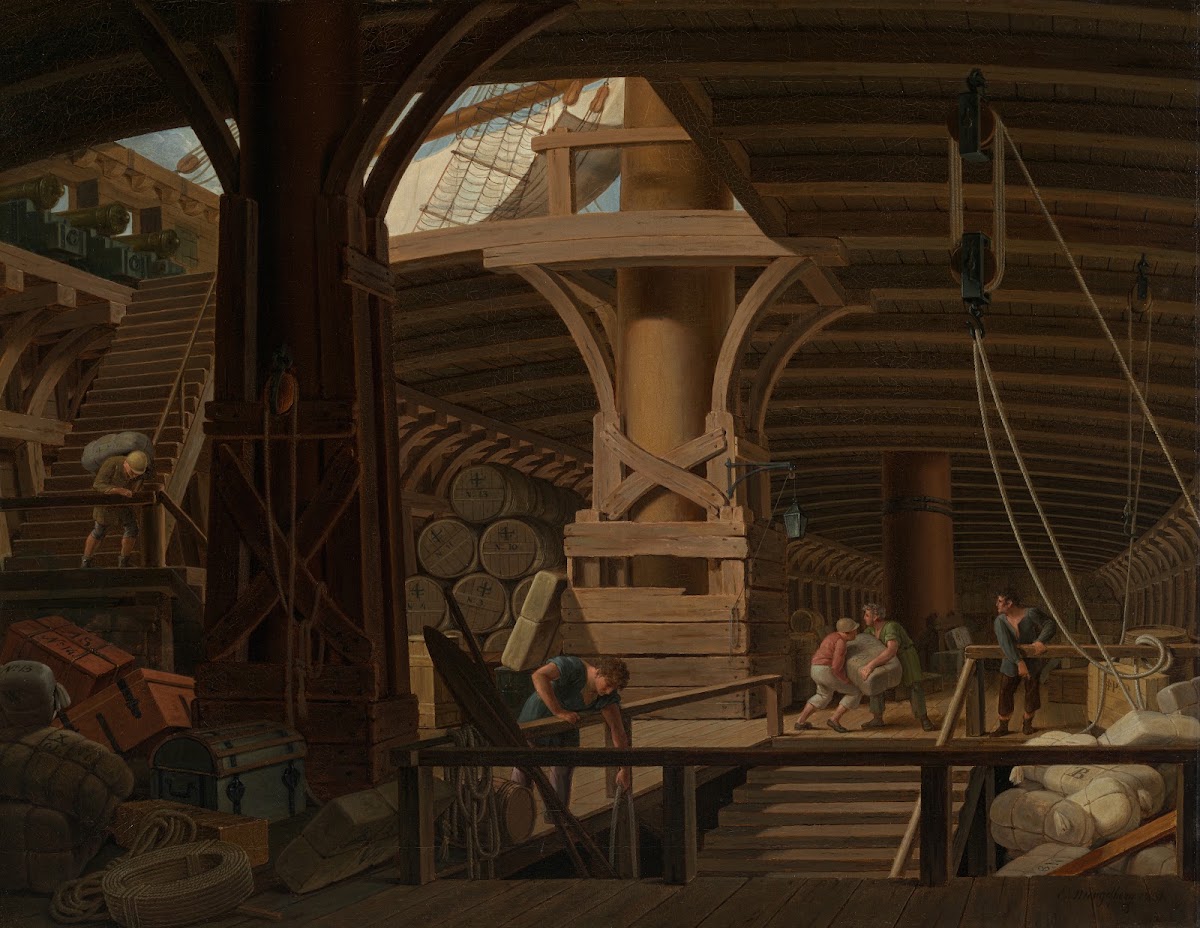 Der Laderaum Eines Segelschiffs 1831