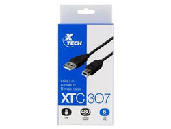 Xtech 1.8m USB Cable Type B to Type A