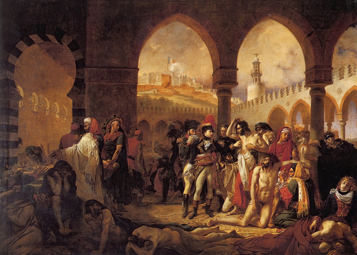Bonaparte visitant les pestiférés de Jaffa le 11 mars 1799 1804