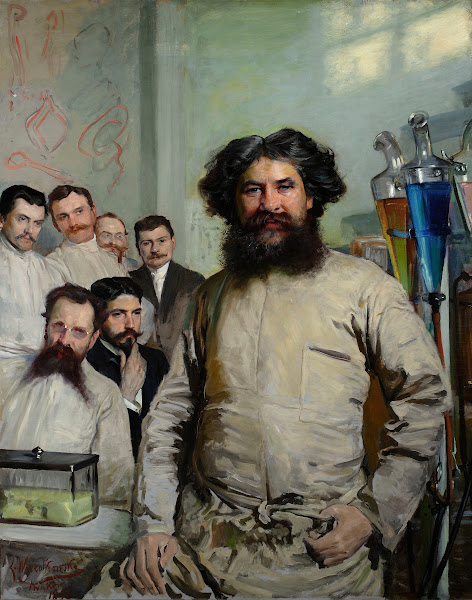 Portrait of Dr Ludwik Rydygier with assistants 1897