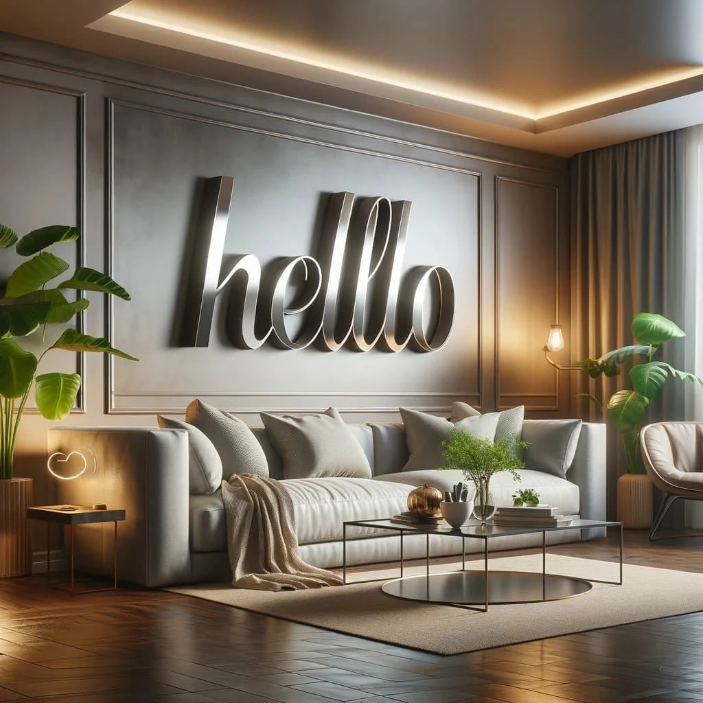 Una sala de estar moderna y elegante