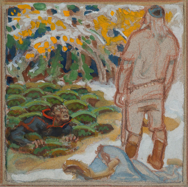 The Complete Kalevala sketch Väinämöinen 1925