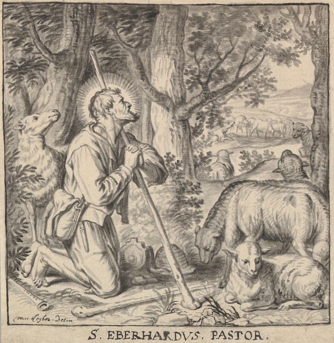 Saint Eberhard of Tüntenhausen as a Shepherd late 17thearly 18th century