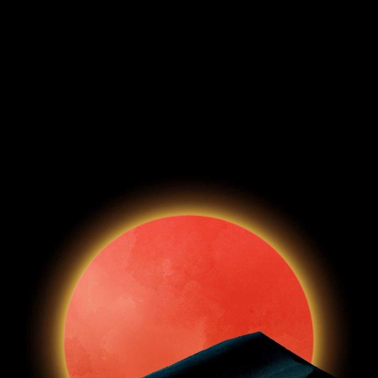 Download Red Moon, Desert, Dark, Landscape Full HD iPhone