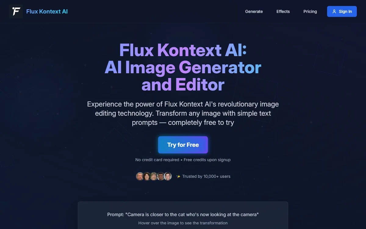 Captura de Flux Kontext AI
