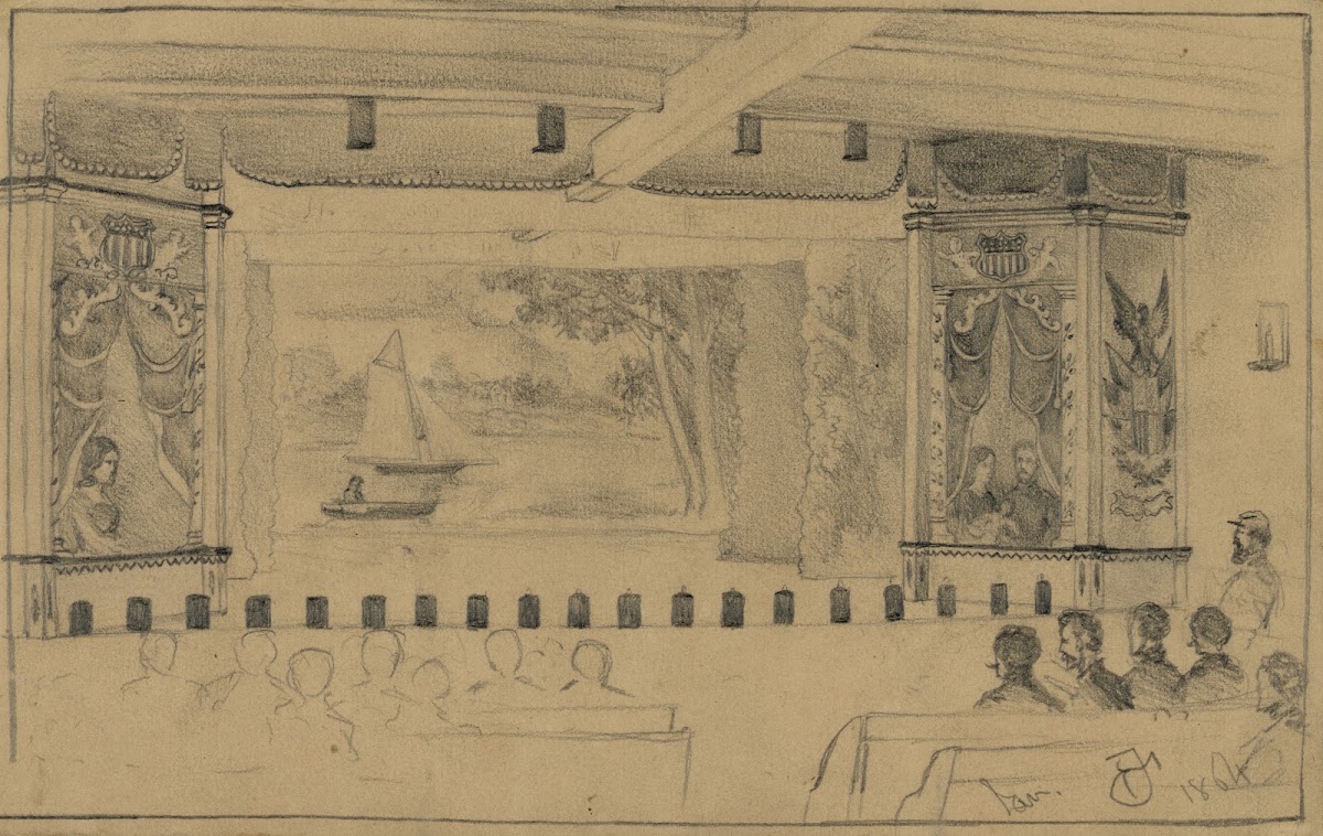 Soldiers theatre Fourteenth Brooklyn in an old warehouse in Culpeper Court House