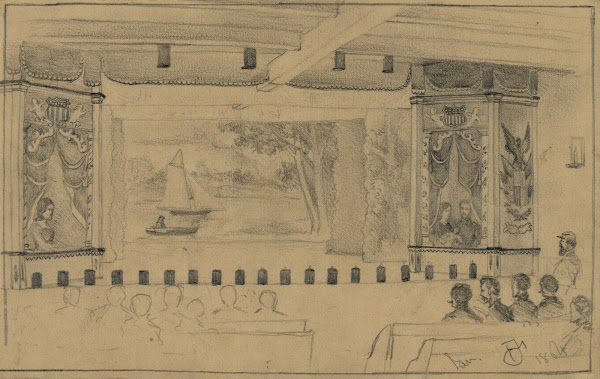 Soldiers theatre Fourteenth Brooklyn in an old warehouse in Culpeper Court House