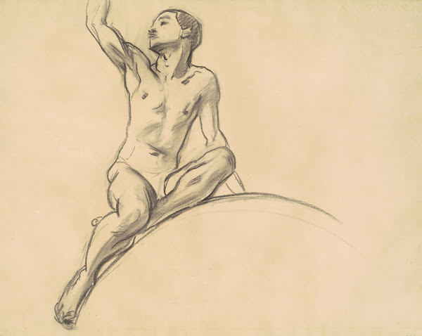Study for Figure above Music 1919 1920
