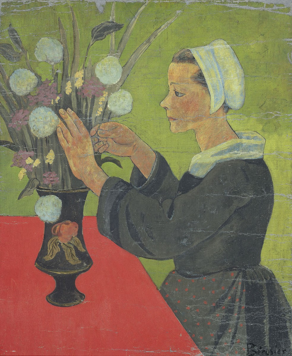 Bretonne au bouquet Huelgoat 1892 1893