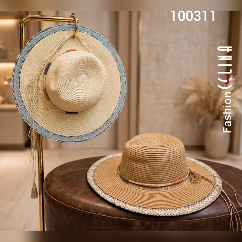 Sombrero de paja tipo fedora con ala ancha · foto 2