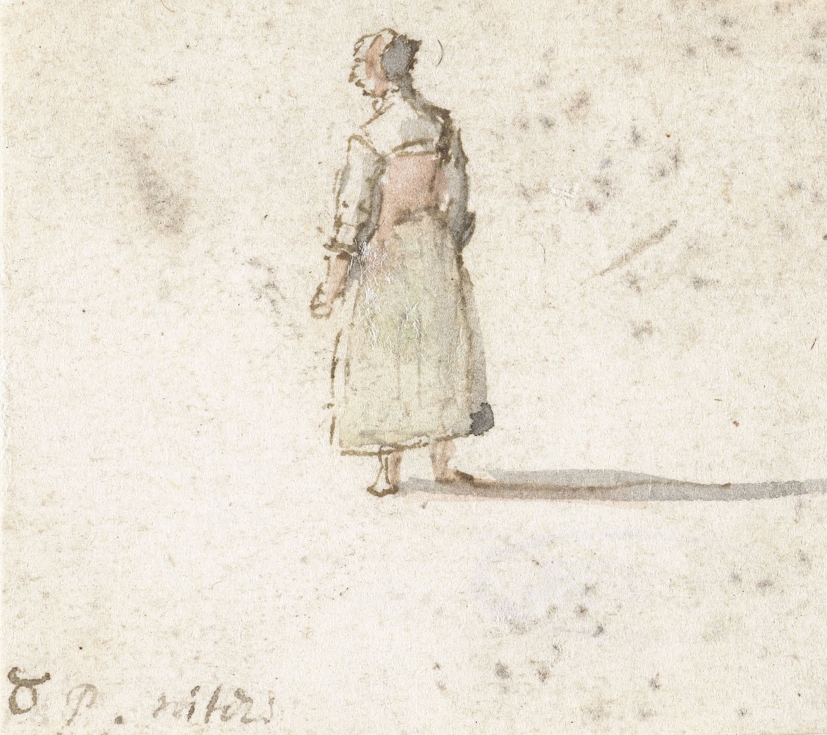 Staande Vrouw Op De Rug Gezien 1633   1687