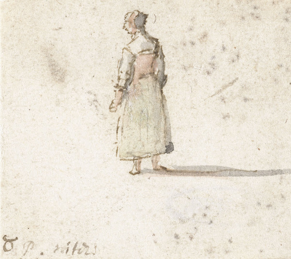 Staande Vrouw Op De Rug Gezien 1633   1687